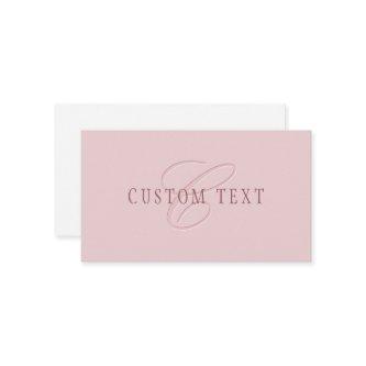 Elegant Looking Monogram | Rose Gold Enclosure Card