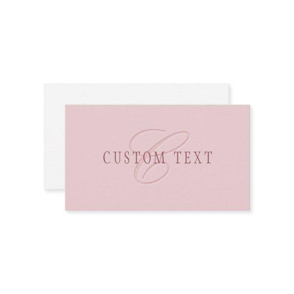 Elegant Looking Monogram | Rose Gold Enclosure Card