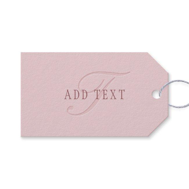 Elegant Looking Monogram | Rose Gold Gift Tags