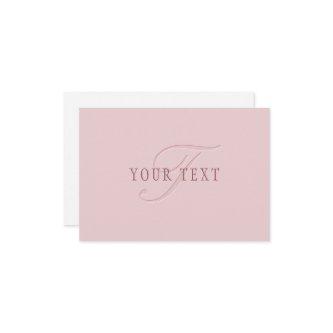 Elegant Looking Monogram | Rose Gold Note Card