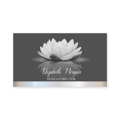 Elegant Lotus Silver Stripe Yoga Instructor