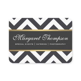 Elegant Luxe Chevron Pattern Gold Trim