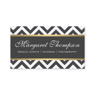 Elegant Luxe Chevron Pattern Gold Trim