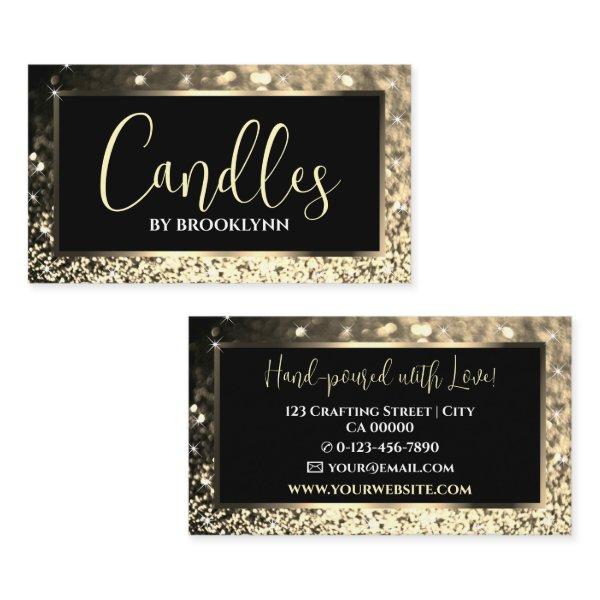 Elegant Luxury Black Golden Sparkling Glitter