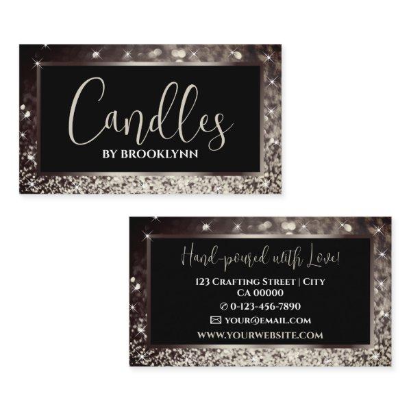 Elegant Luxury Black Golden Sparkling Glitter