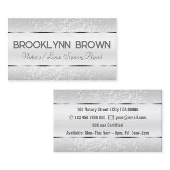 Elegant Luxury Light Gray Border Glitter Stars