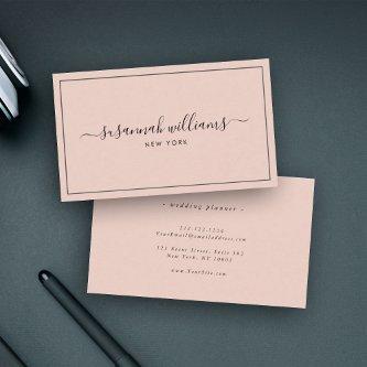 Elegant Luxury Script Calligraphy Black Pink