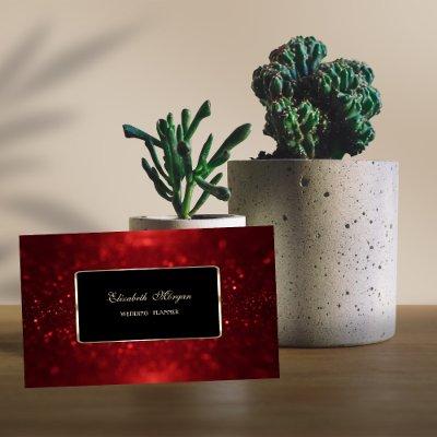 Elegant Luxury Stylish Red Glitter Bokeh