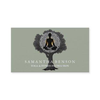 Elegant Mandala Yoga Pose Tree Logo Art