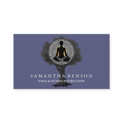 Elegant Mandala Yoga Pose Tree Logo Art