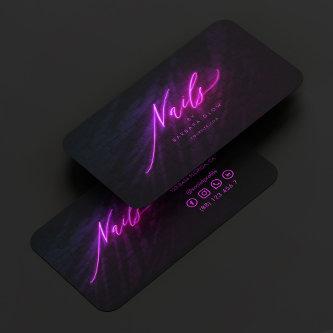 Elegant Manicurist Nail Artist Tech Neon Purple