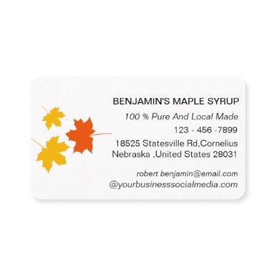 Elegant Maple Leaf Syrup Farm