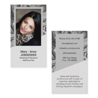 Elegant Marble Job Seeker Classy Creative Gray