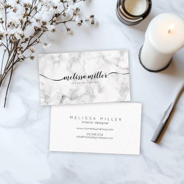 Elegant Marble Script Calligraphy Minimal