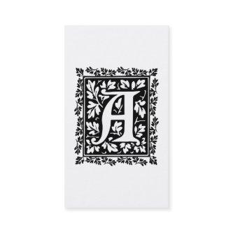 Elegant Medieval Illuminated Manuscript Letter A