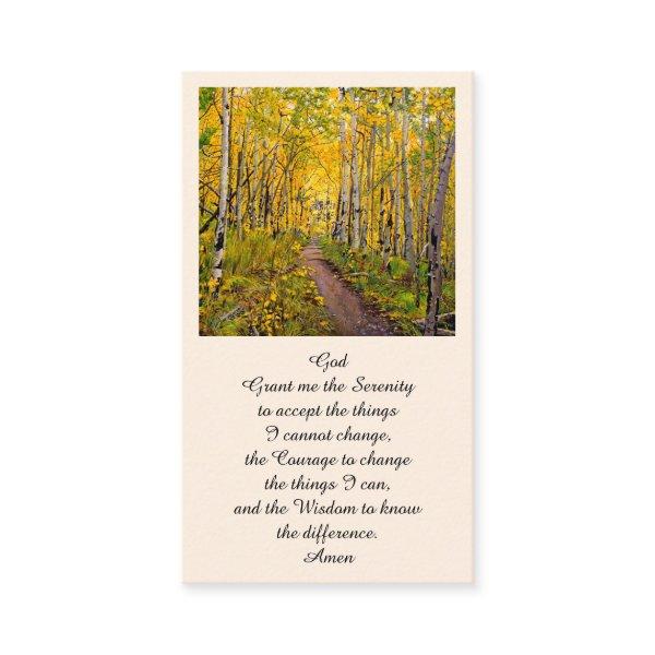 Elegant Memorial Service Card