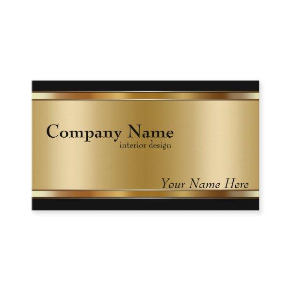 Elegant Metallic Look Gold on Black
