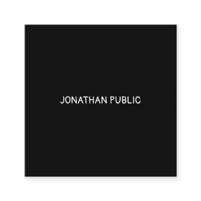 Elegant Minimal Black White Professional Template Square