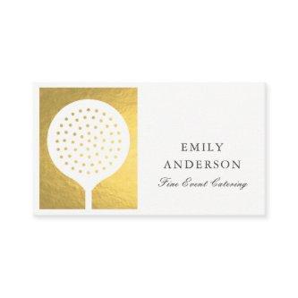 ELEGANT MINIMAL FAUX GOLD SKIMMER CHEF CATERING