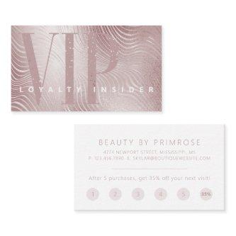 Elegant Minimal Luxury Glam Rose Gold Abstract VIP Loyalty Card