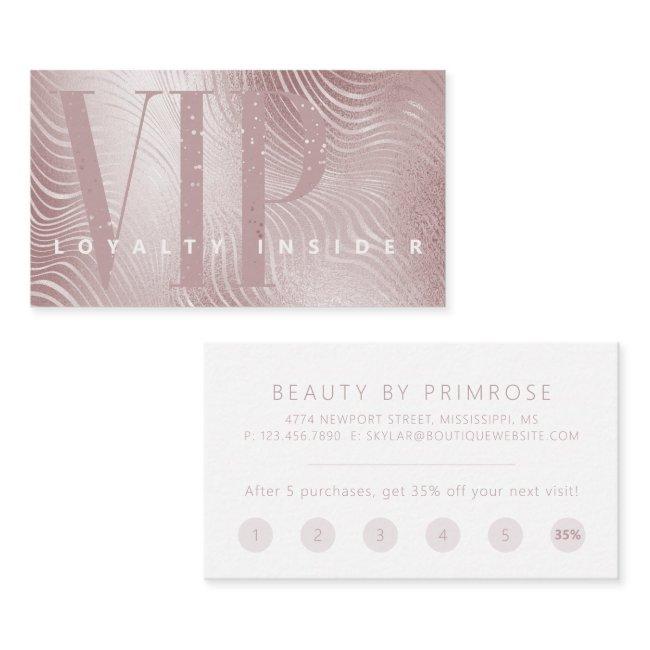 Elegant Minimal Luxury Glam Rose Gold Abstract VIP Loyalty Card