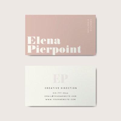 Elegant Minimal Monogram Blush Ivory Professional