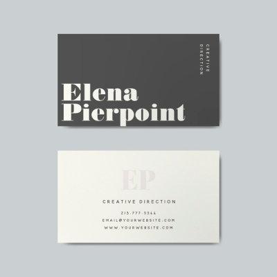 Elegant Minimal Monogram Modern Gray Professional