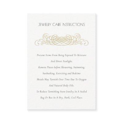Elegant Minimal Ornate Gold Divider Jewelry Care