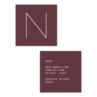 Elegant Minimal Plain Tawny Port Square