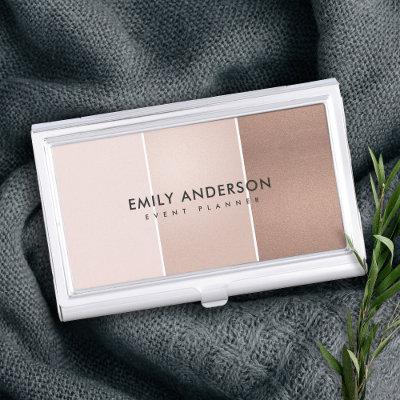 ELEGANT MINIMAL ROSE GOLD BLUSH PINK COPPER STRIPS  CASE