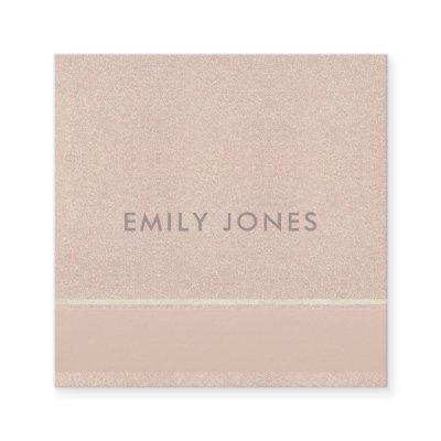 ELEGANT MINIMAL ROSE GOLD SHIMMER SQUARE