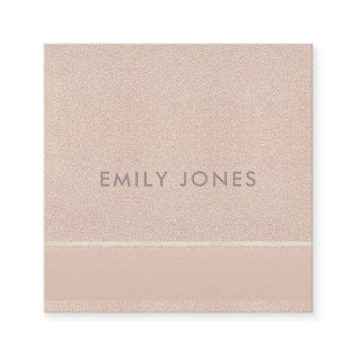 ELEGANT MINIMAL ROSE GOLD SHIMMER SQUARE