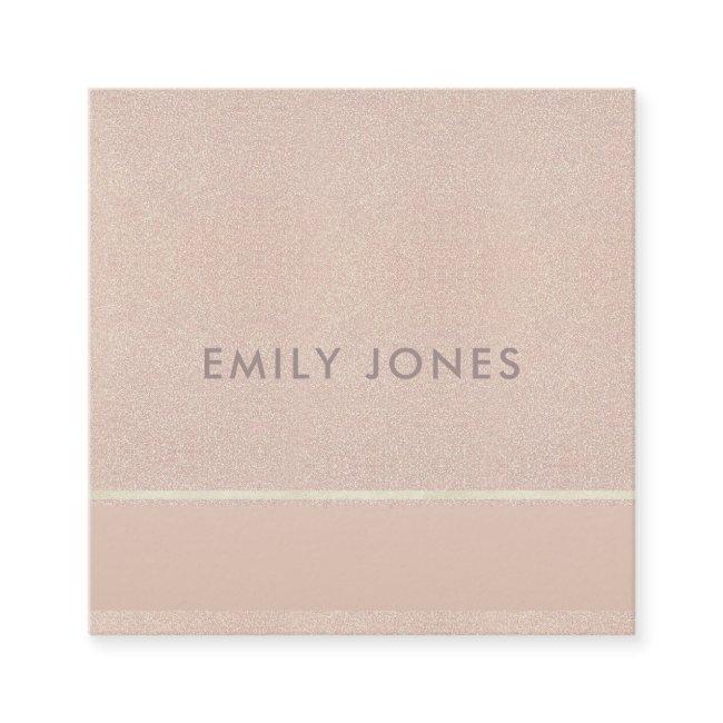 ELEGANT MINIMAL ROSE GOLD SHIMMER SQUARE