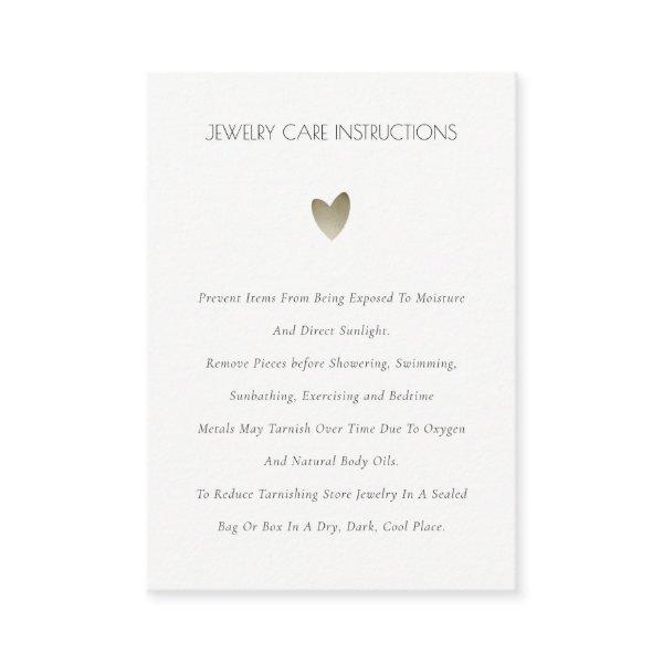 Elegant Minimal Simple Blush Silver Jewelry Care