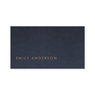 ELEGANT MINIMAL SIMPLE NAVY BLUE FOIL BLUSH PINK