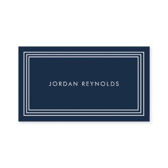 Elegant Minimal Triple Frame Navy Blue