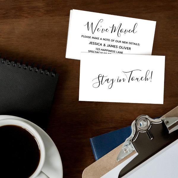 Elegant, Minimal Typography "We've Moved" Card