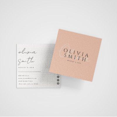 Elegant Minimalist Boho Blush Pink Modern Unique  Square