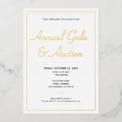 Elegant Minimalist Business Corporate Event Foil Invitation