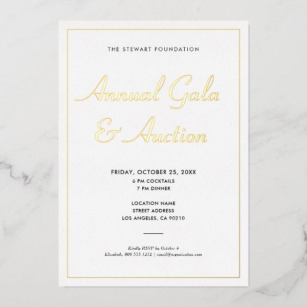 Elegant Minimalist Business Corporate Event Foil Invitation