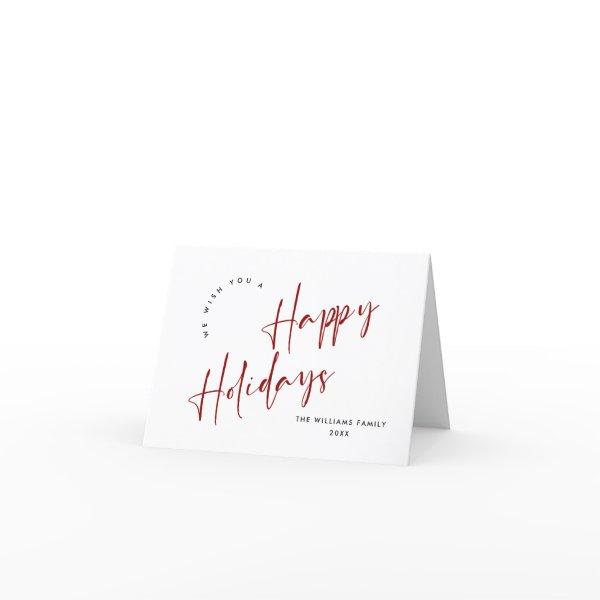 Elegant Minimalist Christmas Greeting Holiday Card