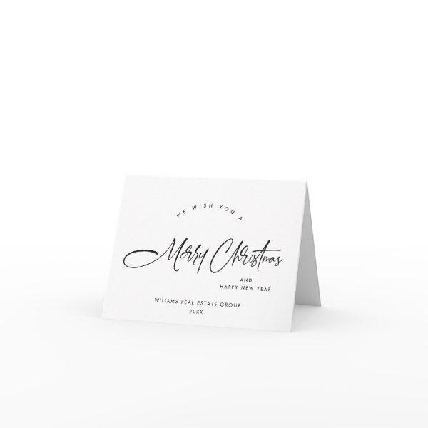 Elegant Minimalist Corporate Christmas Greeting Holiday Card