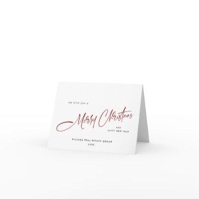 Elegant Minimalist Corporate Christmas Greeting Holiday Card