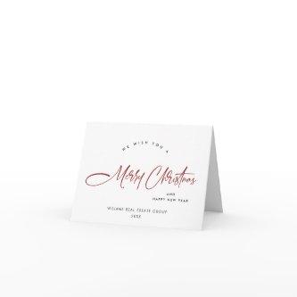 Elegant Minimalist Corporate Christmas Greeting Holiday Card