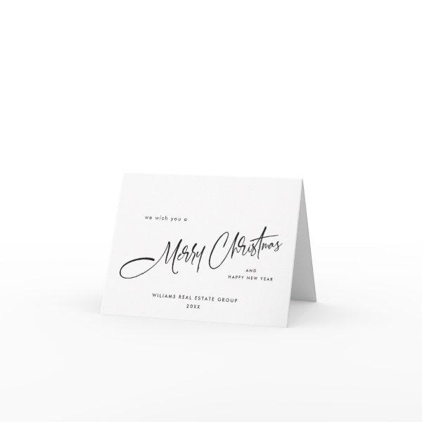 Elegant Minimalist Corporate Christmas Greeting Holiday Card