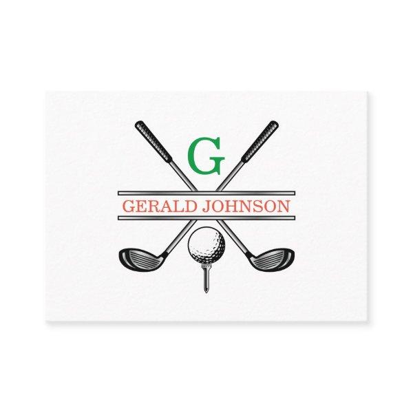 Elegant Minimalist Custom Golf Monogram