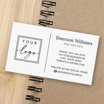 Elegant minimalist custom logo white or any color