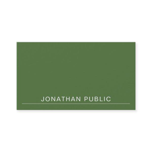 Elegant Minimalist Design Green Plain Trendy