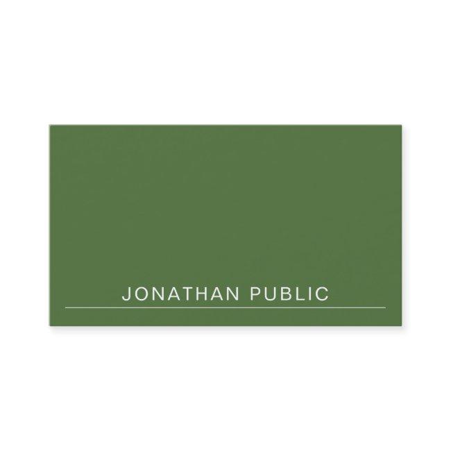 Elegant Minimalist Design Green Plain Trendy