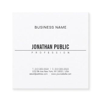 Elegant Minimalist Design Modern B&W Plain Smart Square